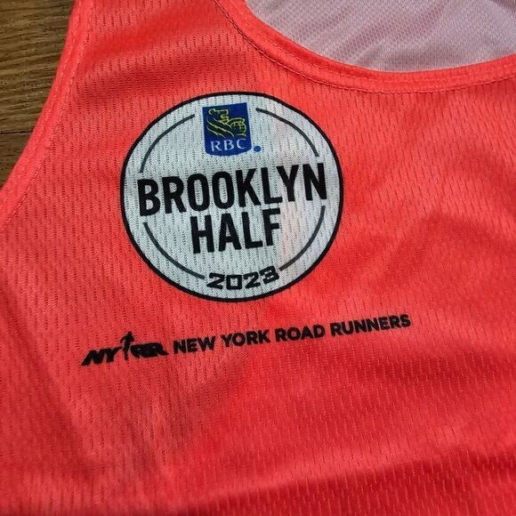 New Balance Brooklyn Half Marathon 2023 Tank Top Singlet NB Dry X Orange Small S - Picture 2 of 7